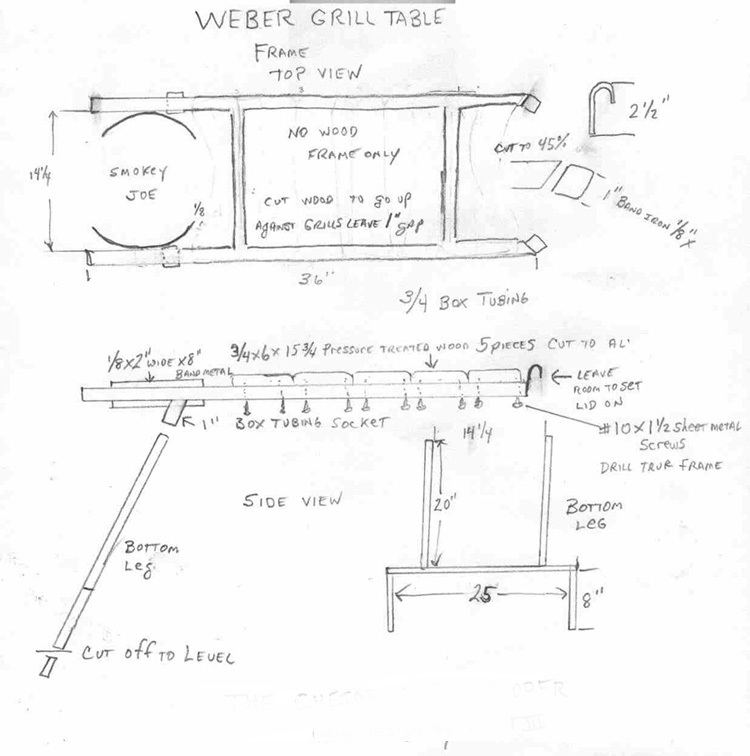 Weber Grill Table Plans